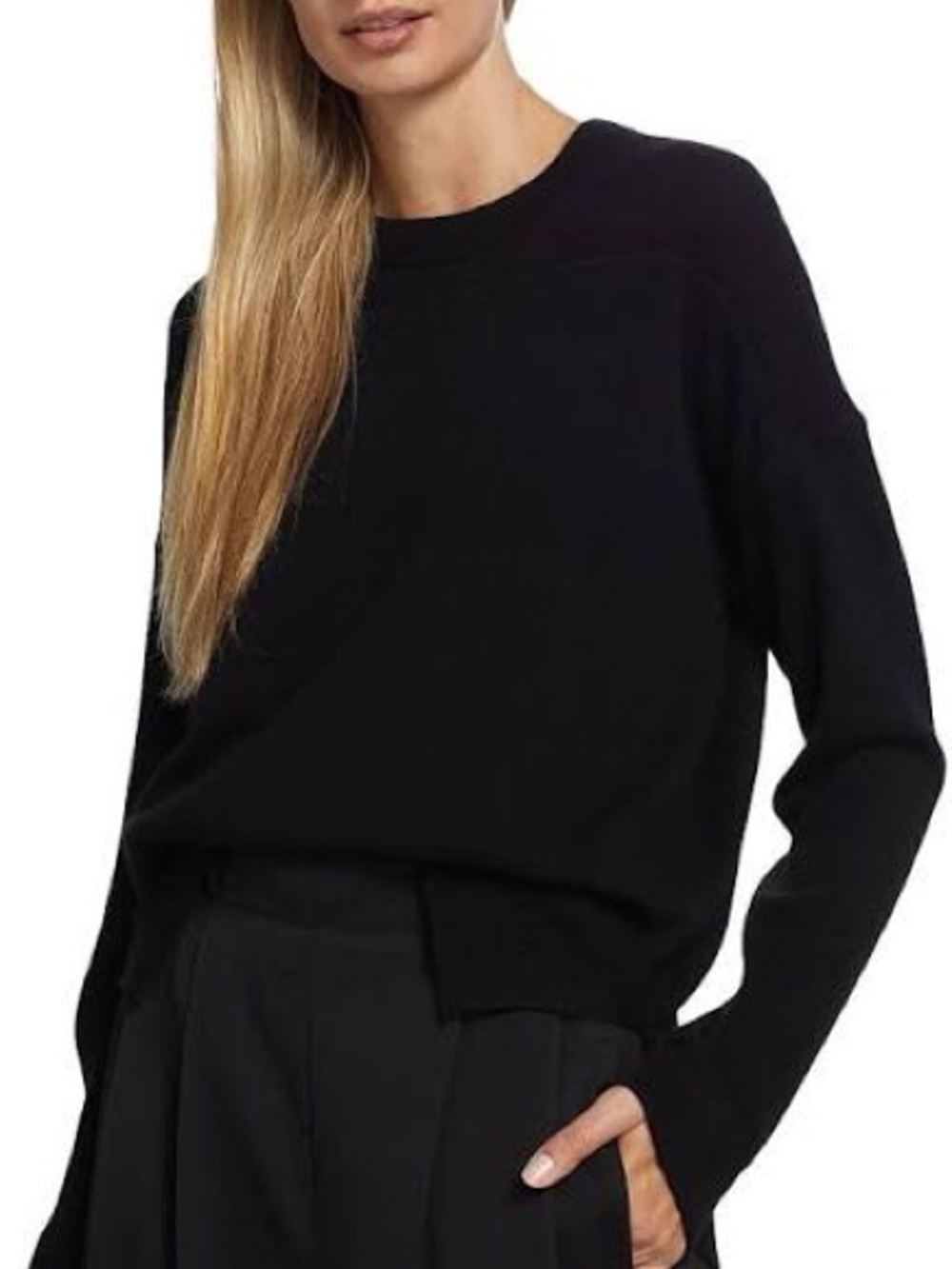 Theory Karenia Black Cashmere Sweater Womens Sz S